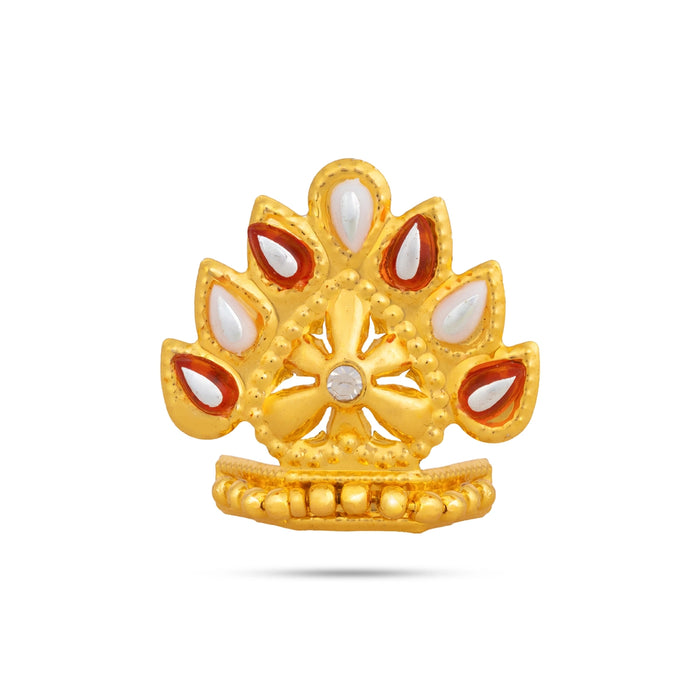 Imitation Mukut - 2 x 1 Inches | Deity Crown / Kiritam/ God Idol Mukut for Pooja & Temple Decoration