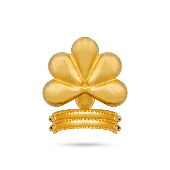 Imitation Mukut - 1.25 x 1 Inches | Floral Stone Crown for God / Decorative Deity Mukut for Pooja & Temple