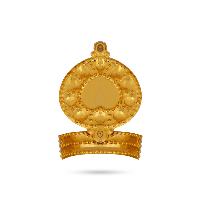 Imitation Stone Mukut - 1.25 x 0.75 Inches | Traditional God Crown/ Kireedam for Krishna Idol & Festival Decor