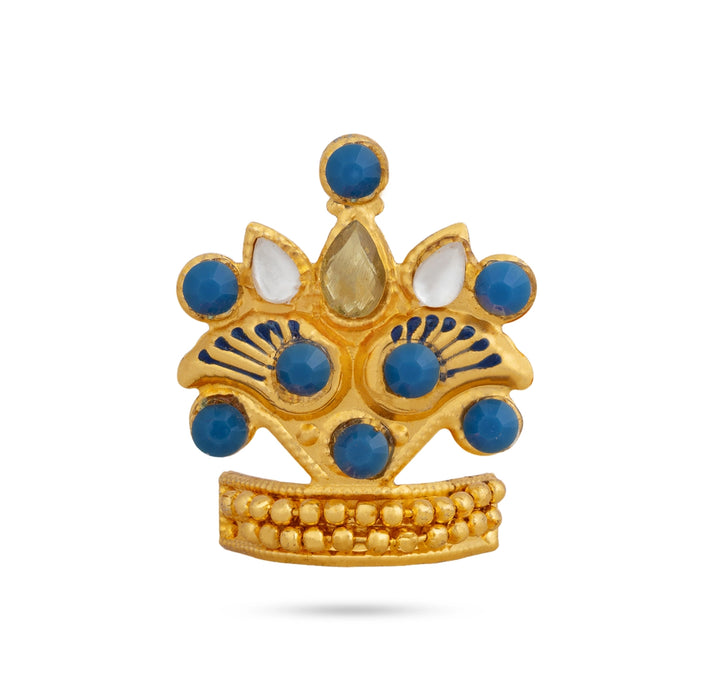 Imitation Mukut - 1.5 x 1 Inches | Decorative Crown for God Idol/ Deity Mukut for Temple, Pooja & Festive Decor