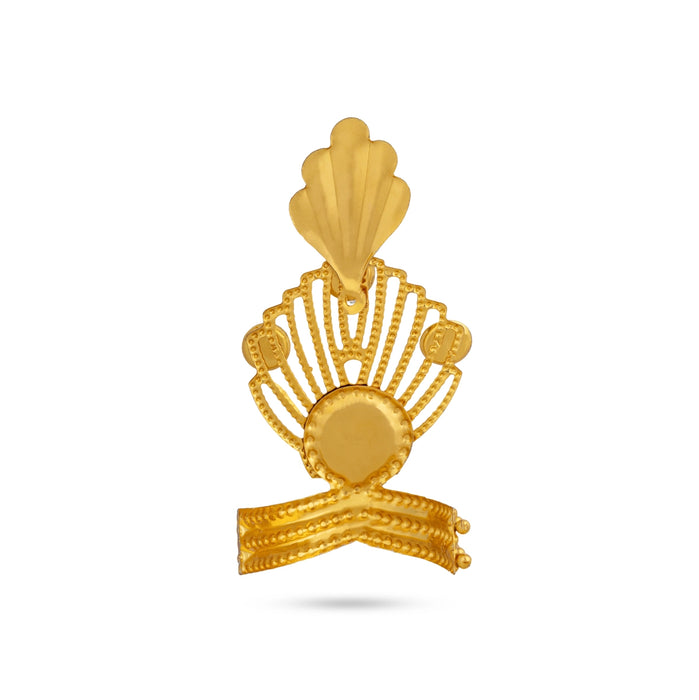Imitation Crown - 2.5 x 1.5 Inches | Deity Mukut with Stone/ God Kireedam for Temple Decoration