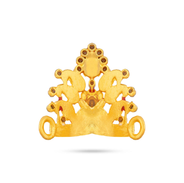 Deity Mukut - 1 x 1 Inches | God Crown/ Stone Work Deity Crown / Swamy Head Accessory For Pooja & Temple