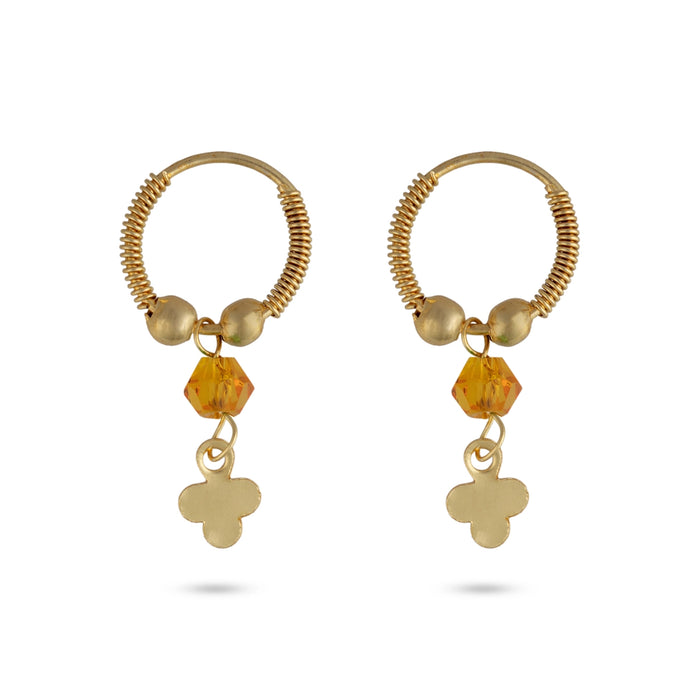 Kundal - 1 x 0.5 Inches | God Ear Accessory/ Deity Jewellery Earring/ Gold Finish Deity Ear Ornament