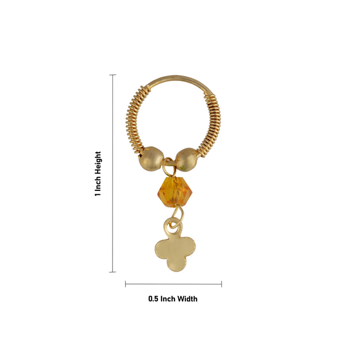 Kundal - 1 x 0.5 Inches | God Ear Accessory/ Deity Jewellery Earring/ Gold Finish Deity Ear Ornament