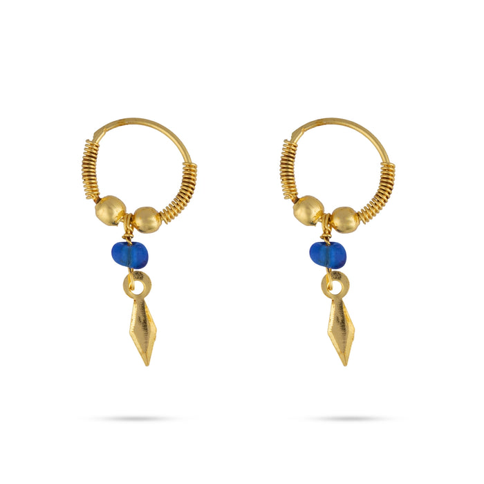 Kundal - 1 x 0.5 Inches | Traditional God Ear Accessory/ Gold Finish Earring for Deity Decoration