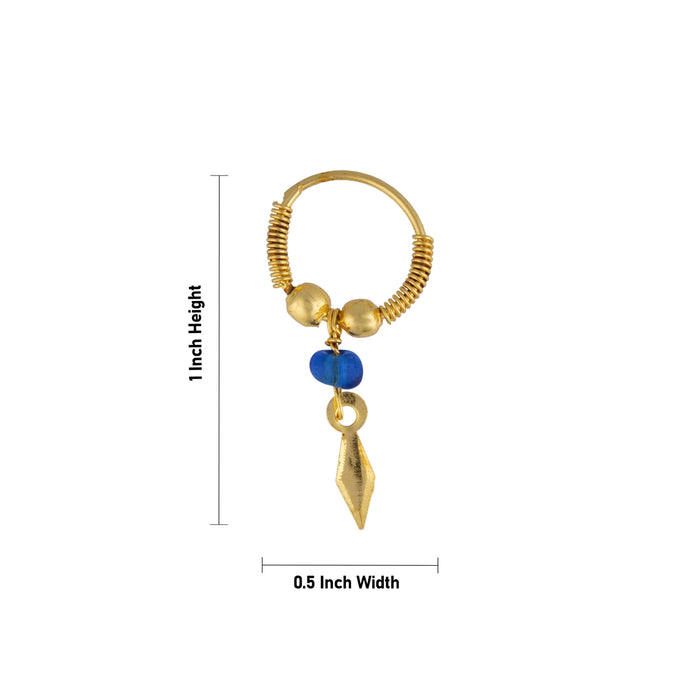 Kundal - 1 x 0.5 Inches | Traditional God Ear Accessory/ Gold Finish Earring for Deity Decoration