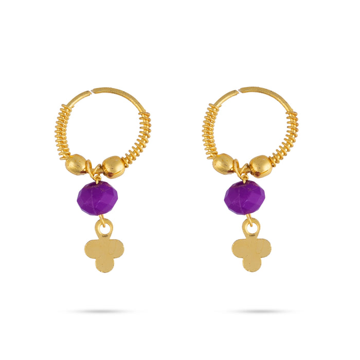Kundal - 1.25 x 0.5 Inches | Gold Finish Earring/ Ear Ornament/ God Ear Jewelry for Deity Decoration