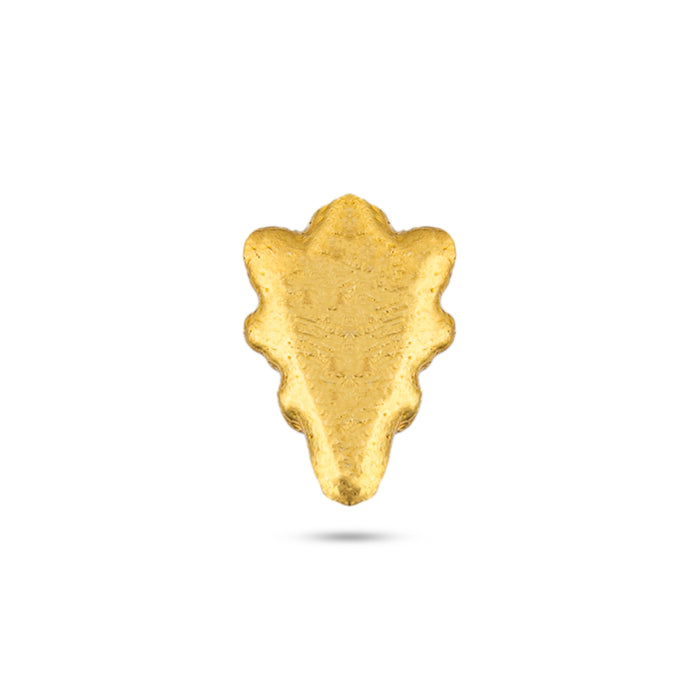 Stone Vishnu Tilak - 0.5 x 0.25 Inches | U Shape Perumal Namam/ Gold Polish Stone Namam For Deity Alangaram