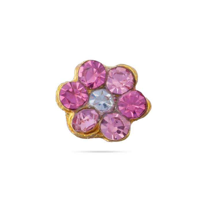 Stone Pottu - 0.25 x 0.25 Inches | Stone Bindi/ Tilak/ Bottu For God Alangaram/ Assorted