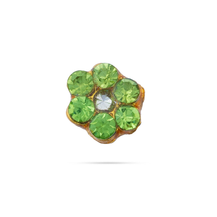 Stone Pottu - 0.25 x 0.25 Inches | Stone Bindi/ Tilak/ Bottu For God Alangaram/ Assorted