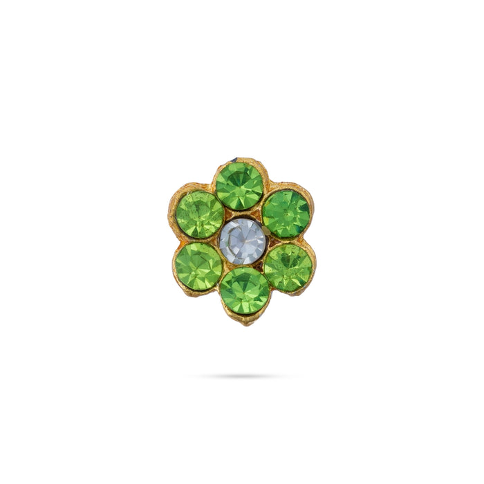 Stone Tikka - 0.25 x 0.25 Inches | Stone Pottu/ Bindi With Stone/ Stone Tilak for Deity/ Assorted