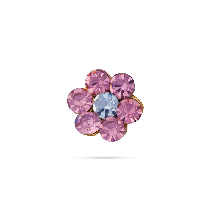 Stone Bindi - 0.25 x 0.25 Inches | Multicolour Stone Pottu/ Tilak With Stone/ Stone Tikka for Amman Alangaram/ Assorted