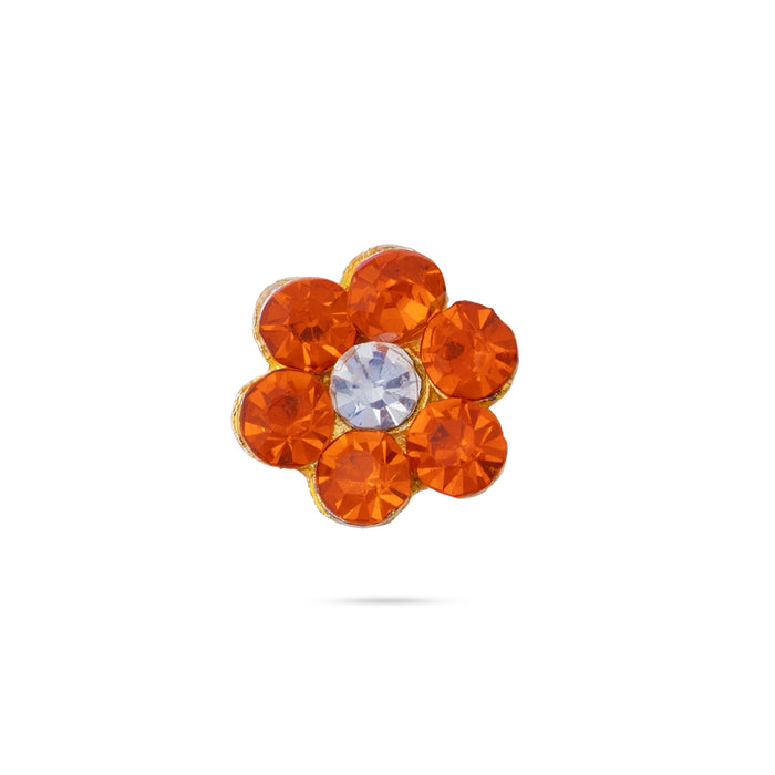 Stone Bindi - 0.5 x 0.5 Inches | Stone Pottu/ Multicolour Bindi/ Stone Tilak for Deity/ Assorted