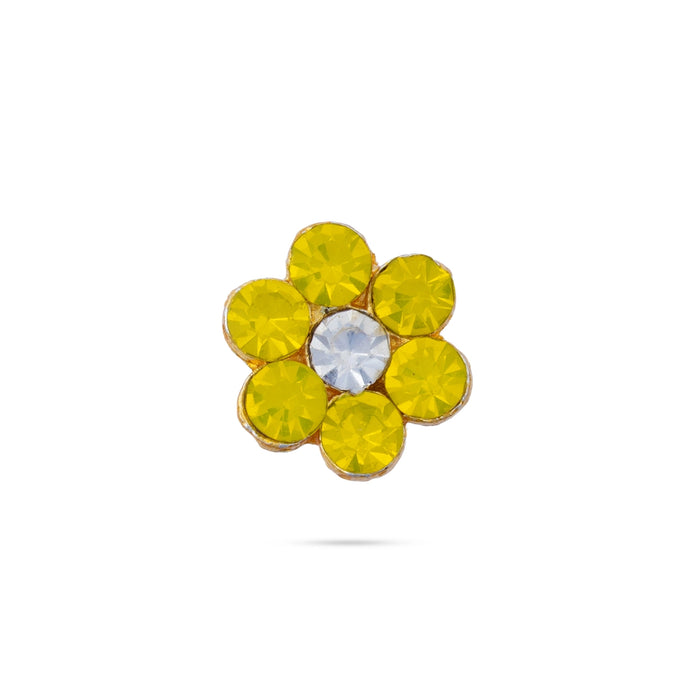 Stone Bindi - 0.5 x 0.5 Inches | Stone Pottu/ Multicolour Bindi/ Stone Tilak for Deity/ Assorted