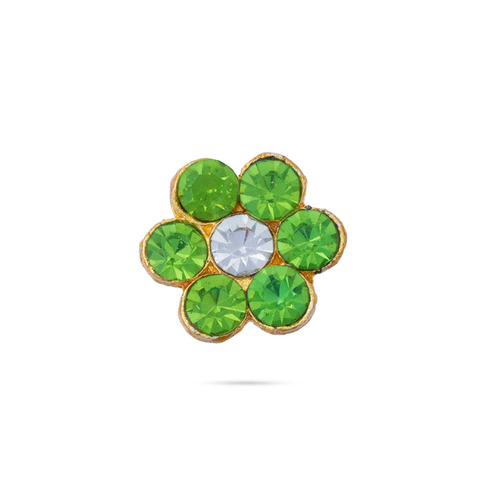 Stone Bindi - 0.5 x 0.5 Inches | Stone Pottu/ Multicolour Bindi/ Stone Tilak for Deity/ Assorted