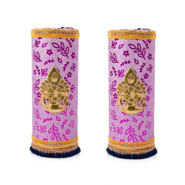 Banana Tree Holding Stand Pair - 9.5 x 4 Inches | Decorative Banana Leaf Stand/ Traditional Festive Accessory