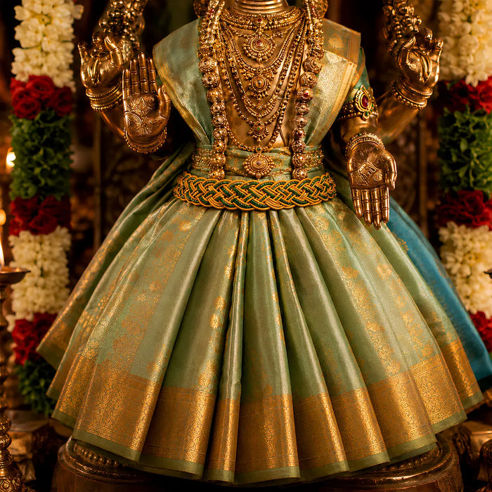 Hip Belt - 41 Inches | Gold Polish Waist Belt/ Ottiyanam/ Jewellery for Deity Alangaram