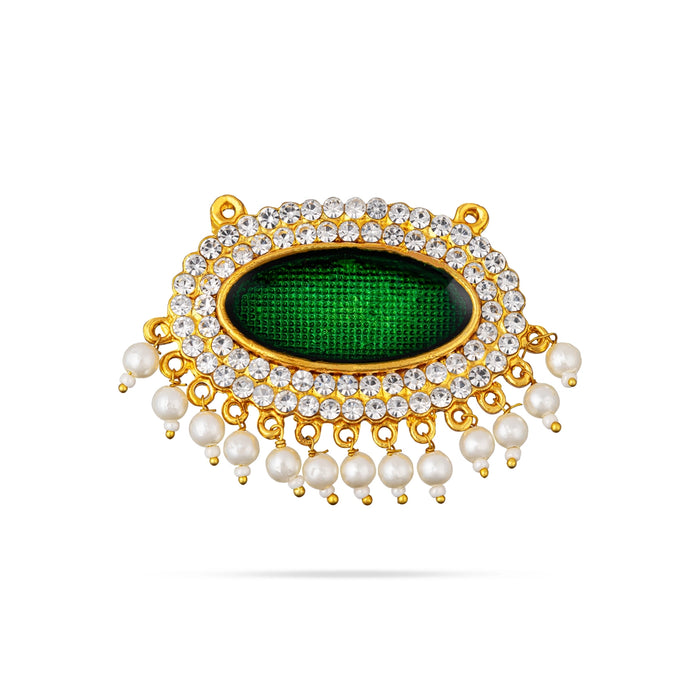 Stone Pendant - 1.5 Inches | Beads Design Locket/ Dollar/ Artificial Jewelry For Fancy Chains & Deity Decor - Neck & Body Accessories