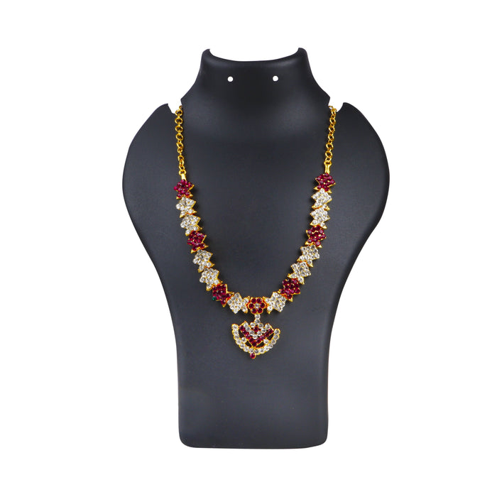 Stone Necklace - 4.75 Inches | Multicolour Stone/ Stone Jewellery for Deity