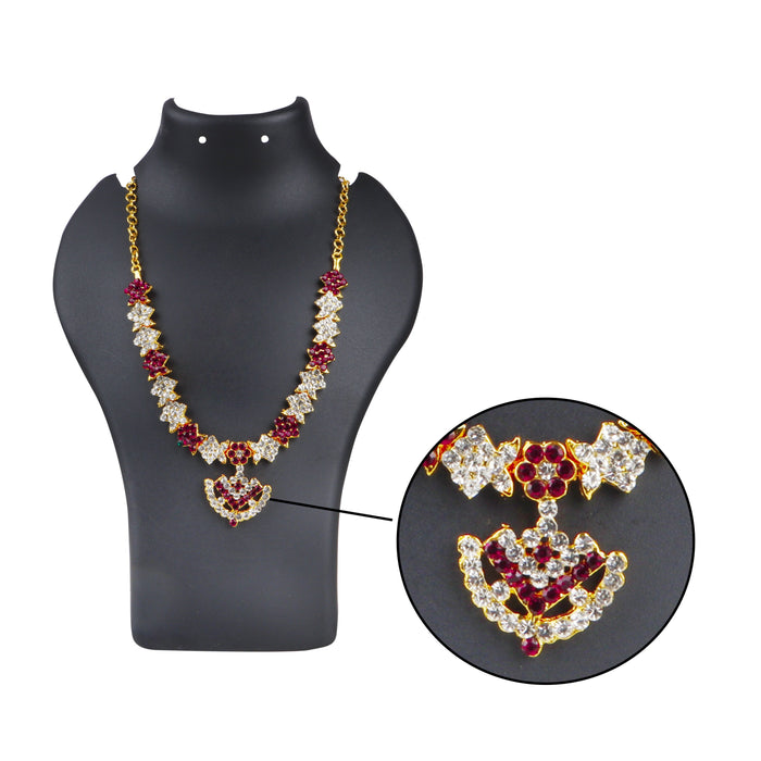 Stone Necklace - 4.75 Inches | Multicolour Stone/ Stone Jewellery for Deity