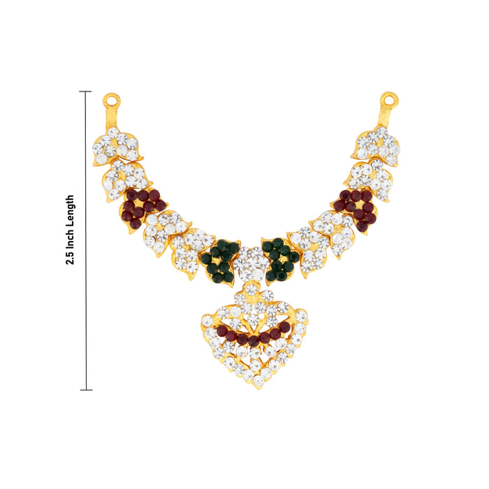 Stone Necklace - 2.6 Inches | Multicolour Stone/ Stone Jewellery for Deity