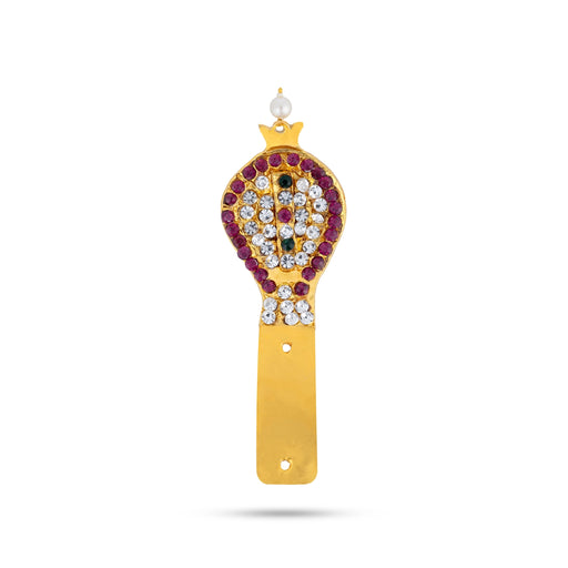 Stone Nagam - 3 x 1.5 Inches | Multicolour Stone Snake / Naag Devta for Pooja, Spiritual Decor - Deity Jewellery & Vastra
