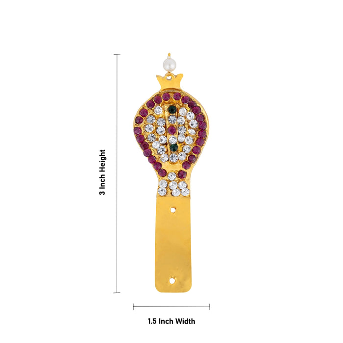 Stone Nagam - 3 x 1.5 Inches | Multicolour Stone Snake / Naag Devta for Pooja, Spiritual Decor