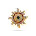 Stone Sun And Moon Pair - 2.5 Inches | Multicolour Stone Sun Moon/ Hair Accessories for Deity - Head & Face Accessories