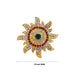 Stone Sun And Moon Pair - 2.5 Inches | Multicolour Stone Sun Moon/ Hair Accessories for Deity - Head & Face Accessories