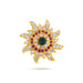 Stone Sun And Moon Pair - 2 x 1.75 Inches | Hair Accessories/ Sun Moon Stone Jewellery For Deity - Head & Face Accessories