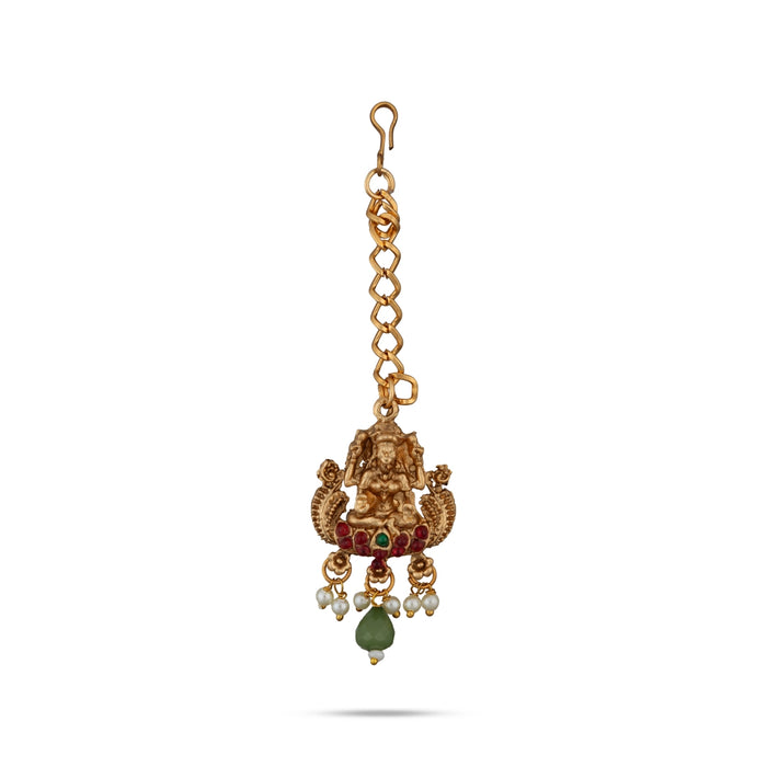 Stone Haram & Stone Necklace Set- 11.5 Inches | Antique Stone Jewelry/ Artificial Jewellery for Traditional Wear