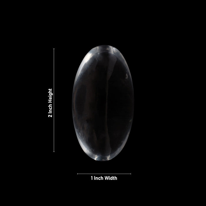 Banalingam - 2 x 1 Inches | Sphatik Banalinga Shivling / Spatik Banalingam for Pooja - Sphatik & Semi Precious Stone Murties