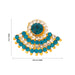 Stone Design Decoration - 1 x 1.25 Inch | Multicolour Stone Jewellery for Deity Decor - Head & Face Accessories