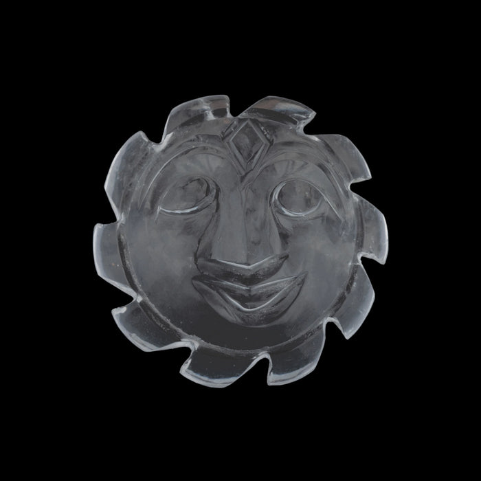 Spatik Sunface - 1.5 Inches | Spatika Suriya Face / Sphatik Suryan - Maha Meru & Yantra
