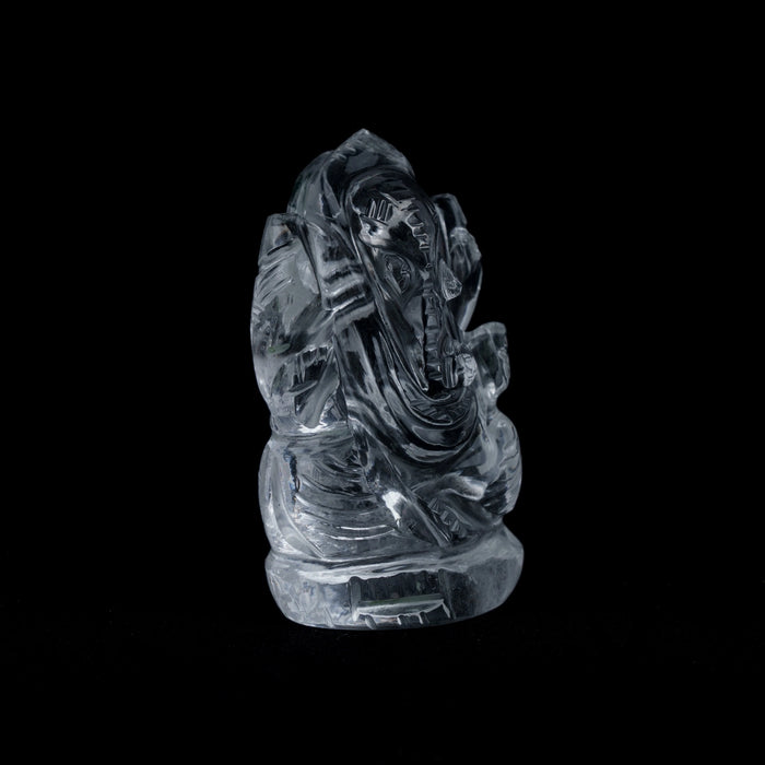 Sphatik Ganapati Murti - 1.75 Inches | Sphatik Ganesha Murti/ Spatik Vinayaka Statue for Pooja - Sphatik & Semi Precious Stone Murties