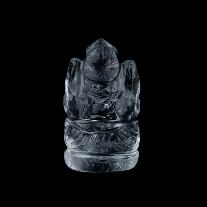 Sphatik Ganapati Murti - 1.75 Inches | Sphatik Ganesha Murti/ Spatik Vinayaka Statue for Pooja - Sphatik & Semi Precious Stone Murties