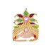 Mukut - 3 x 3.25 | Stone with Jari Crown/ Kireedam for Deity Decor - Head & Face Accessories
