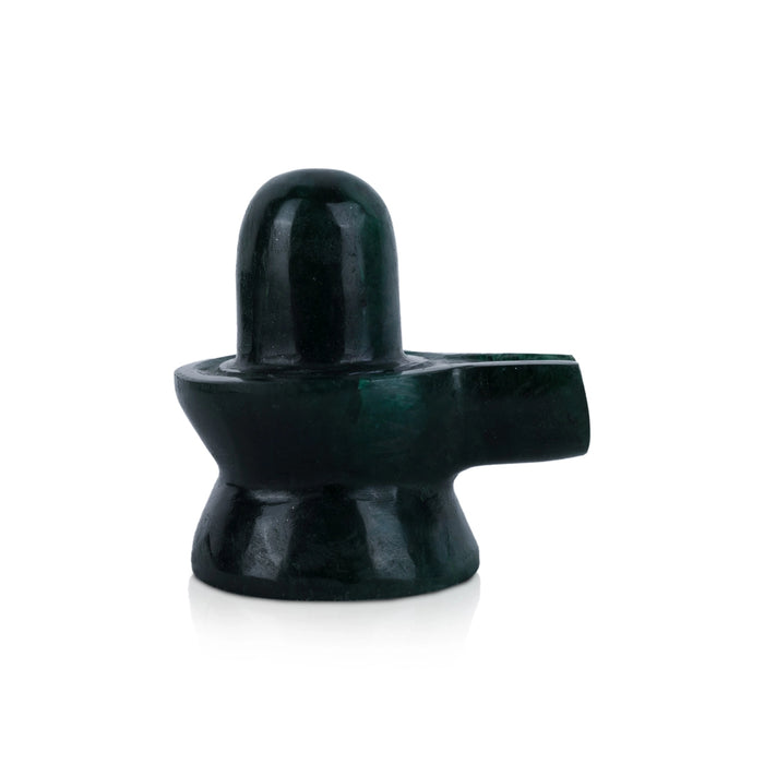Zade Shivling - 2 x 1.75 Inches | Shiva Lingam Statue / Shiv Ling Statue for Worship - Sphatik & Semi Precious Stone Murties