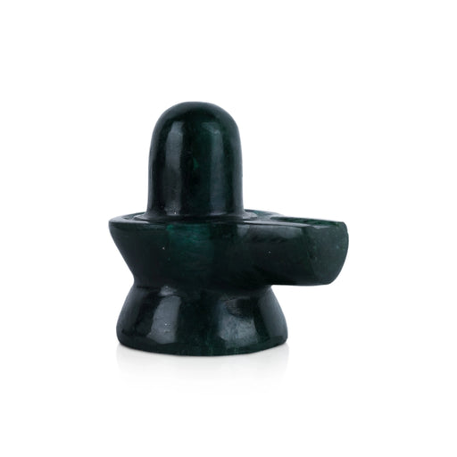 Zade Shivling - 2 x 1.75 Inches | Shiva Lingam Statue / Shiv Ling Statue for Worship - Sphatik & Semi Precious Stone Murties