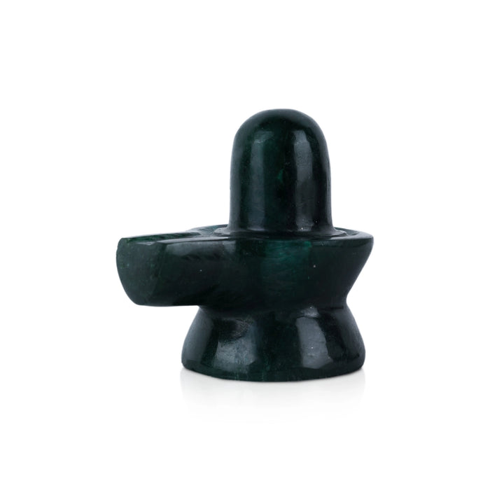 Zade Shivling - 2 x 1.75 Inches | Shiva Lingam Statue / Shiv Ling Statue for Worship - Sphatik & Semi Precious Stone Murties
