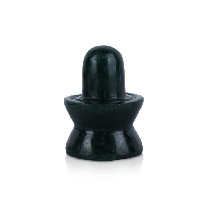 Zade Shivling - 2 x 1.75 Inches | Shiva Lingam Statue / Shiv Ling Statue for Worship - Sphatik & Semi Precious Stone Murties