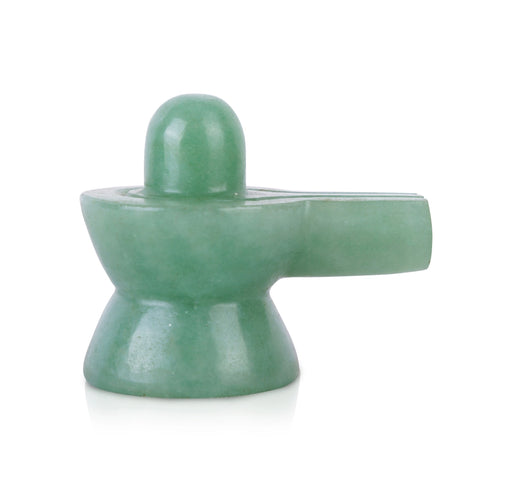 Shivling - 2.25 x 2.25 Inches | Zade Shiva Lingam Idol / Shivling Statue for Pooja - Sphatik & Semi Precious Stone Murties