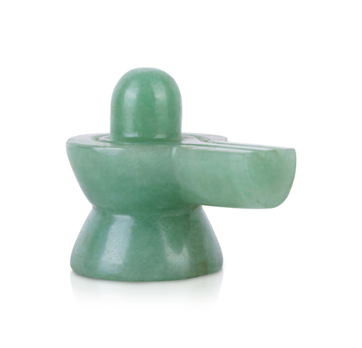Shivling - 2.25 x 2.25 Inches | Zade Shiva Lingam Idol / Shivling Statue for Pooja - Sphatik & Semi Precious Stone Murties