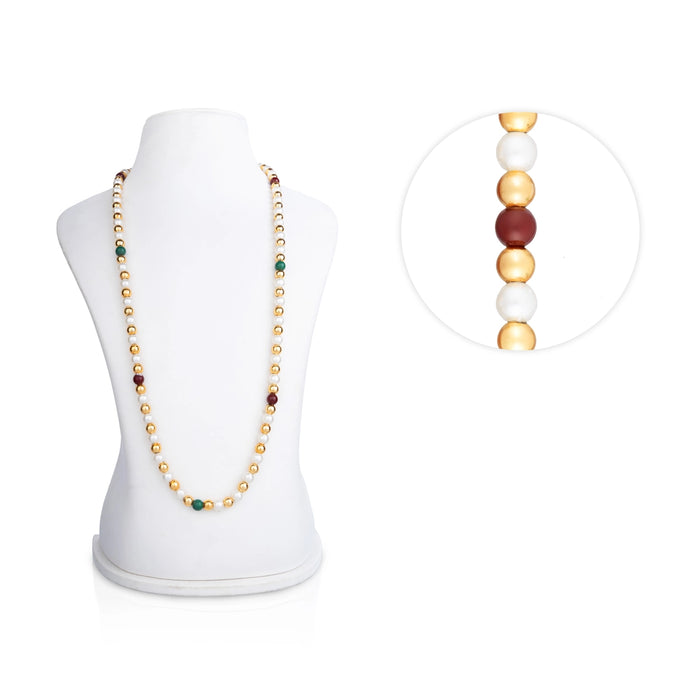 Moti Mala - 15 Inches | Beaded Mala/ Beaded Jewellery/ Artificial Jewelry For Traditional Wear - Ethnic Wear Accessories