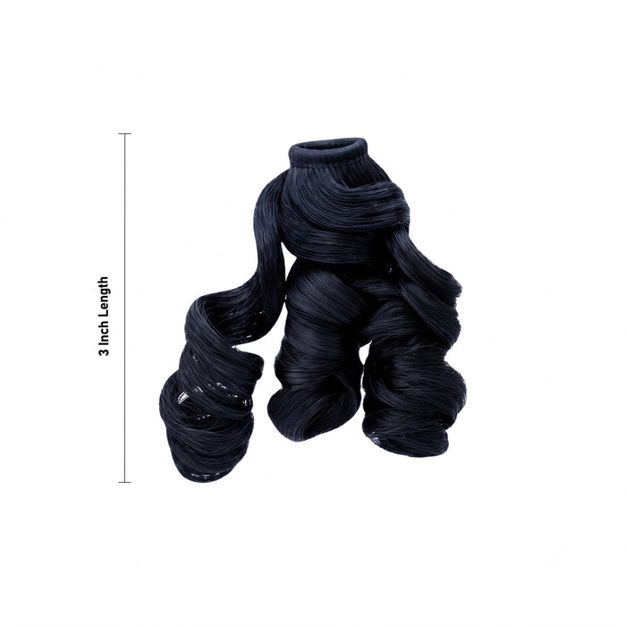 Artificial Hair - 3 Inches | Radha Hair/ Curly Hair Extension / Synthetic Hair For Deity