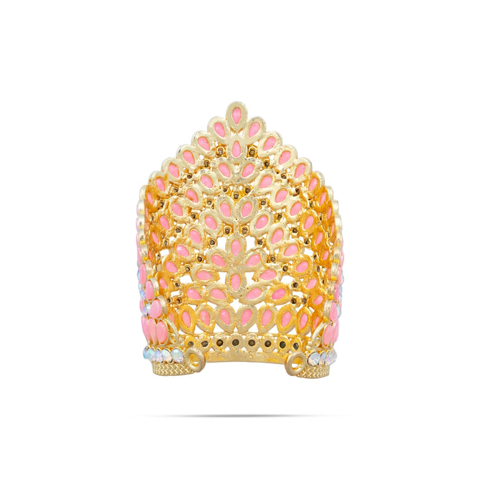 Stone Crown - 2 x 1.5 Inches | Kireedam/ Stone Kiridam/ Mukut for Deity - Head & Face Accessories