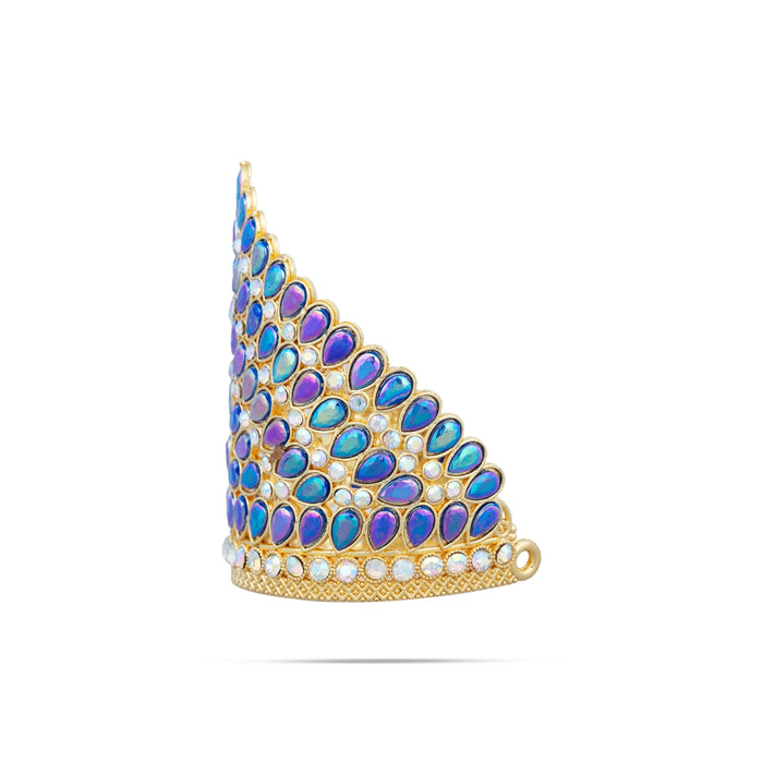 Stone Crown - 2 x 1.5 Inches | Kireedam/ Stone Kiridam/ Mukut for Deity - Head & Face Accessories