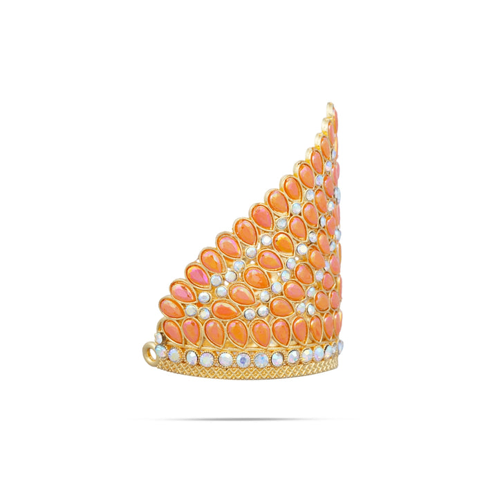 Stone Crown - 2 x 1.5 Inches | Kireedam/ Stone Kiridam/ Mukut for Deity - Head & Face Accessories