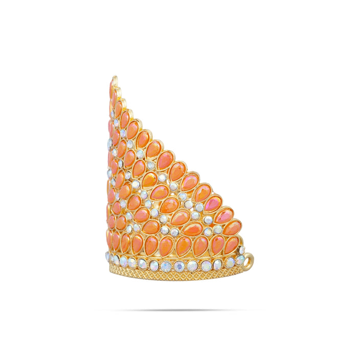 Stone Crown - 2 x 1.5 Inches | Kireedam/ Stone Kiridam/ Mukut for Deity - Head & Face Accessories