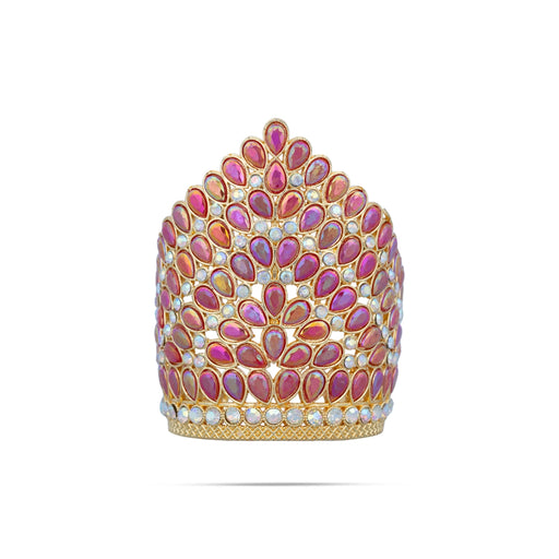 Stone Crown - 2 x 1.5 Inches | Kireedam/ Stone Kiridam/ Mukut for Deity - Head & Face Accessories